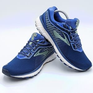 Brooks Ghost 12 Womens Size 10.5 B Blue White Running Shoes Sneakers 1203051B413